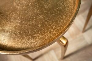 2SET Odkládací stolek ABSTRACT zlatý skladem