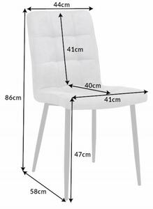 Židle MODENA světle šedá mikrovlákno Nábytek | Jídelní prostory | Jídelní židle | Všechny jídelní židle