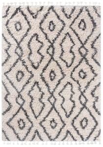 Makro Abra Kusový koberec Shaggy AZTEC FN30A Krémový Rozměr: 60x100 cm