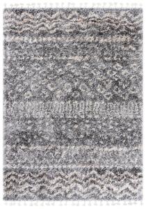 Makro Abra Kusový koberec Shaggy AZTEC FA60A Šedý Rozměr: 80x150 cm