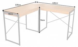 Přírodní dřevěný rohový stůl Studio