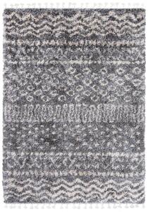 Makro Abra Kusový koberec Shaggy AZTEC FA60A Tmavě Šedý Rozměr: 140x200 cm