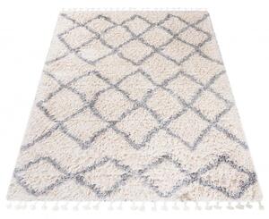 Makro Abra Kusový koberec Shaggy AZTEC FN45A Krémový Rozměr: 140x200 cm