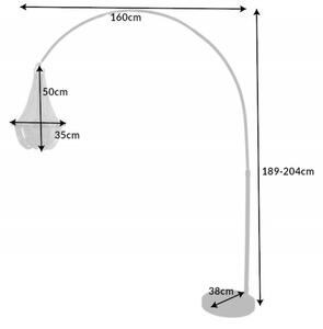 Stojací lampa ROYAL 189-204 CM černá Svítidla | Stojací