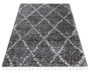 Makro Abra Kusový koberec Shaggy AZTEC FN39A Tmavě Šedý Rozměr: 140x200 cm