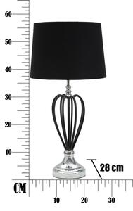 Stolní lampa Mauro Ferretti Darkan Big, 28x56 cm, stříbrná/černá