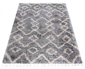 Makro Abra Kusový koberec Shaggy AZTEC Q742A Šedý Rozměr: 140x200 cm
