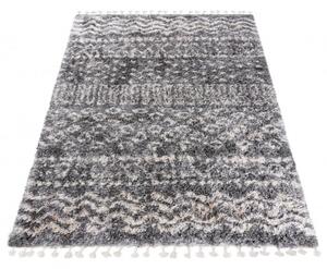 Makro Abra Kusový koberec Shaggy AZTEC FA60B Tmavě Šedý Rozměr: 140x200 cm