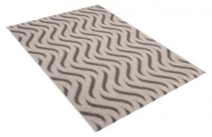 Balta Kusový koberec Sisal Floorlux 20586 Vlnky Silver / Black Rozměr: 60x110 cm