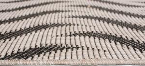 Balta Kusový koberec Sisal Floorlux 20586 Vlnky Silver / Black Rozměr: 60x110 cm