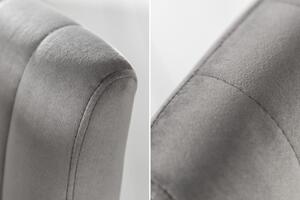 Barová židle PORTLAND šedá samet Nábytek | Jídelní prostory | Barové židle