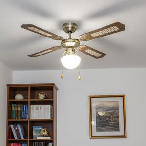 ZEVENTI - Stropní ventilátor NAVAGIO 1xE27/60W/230V hnědá