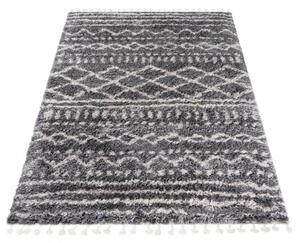 Makro Abra Kusový koberec Shaggy AZTEC FN28A Tmavě Šedý Rozměr: 120x170 cm