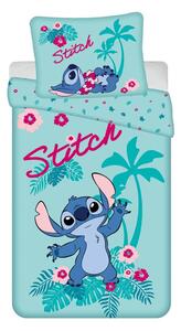 Modré bavlněné dětské povlečení na jednolůžko 140x200 cm Lilo a Stitch "Hawaii" – Jerry Fabrics