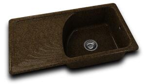 RETRO DŘEZ 90x49cm SANDSTONE s levým odkapem
