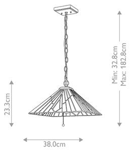 Elstead TF-ALDERLEY-P - Lustr na řetězu Tiffany ALDERLEY 1xE27/60W/230V