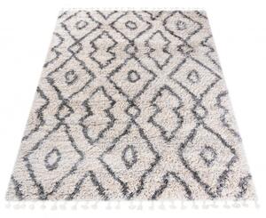 Makro Abra Kusový koberec Shaggy AZTEC FN30B Krémový Rozměr: 140x200 cm