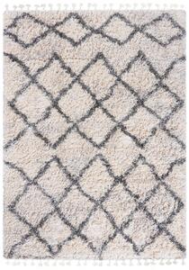 Makro Abra Kusový koberec Shaggy AZTEC FN45B Krémový Rozměr: 200x300 cm