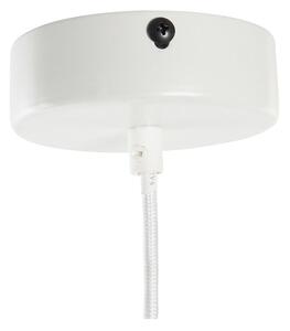 Stropní světlo DKD Home Decor Kov Bílý Světle hnědá Ratan 50 W (30 x 30 x 38 cm)