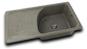 RETRO DŘEZ 90x49cm SPACE GRAY s levým odkapem