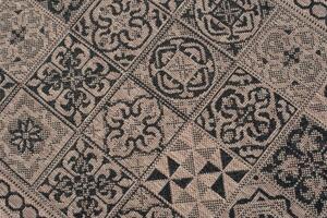 Balta Kusový koberec běhoun Sisal Floorlux 20369 Patchwork Coffee / Black Rozměr: 60x200 cm