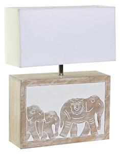 Stolní lampa DKD Home Decor Kaštanová Bílý 220 V 50 W Indián (33 x 12 x 41 cm)