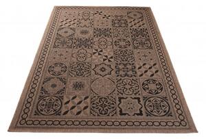Balta Kusový koberec Sisal Floorlux 20369 Patchwork Coffee / Black Rozměr: 140x200 cm