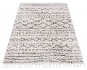Makro Abra Kusový koberec Shaggy AZTEC FN28A Krémový Rozměr: 160x230 cm