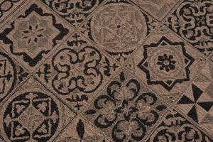 Balta Kusový koberec Sisal Floorlux 20369 Patchwork Coffee / Black Rozměr: 60x110 cm