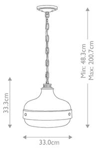 Feiss FE-CADENCE-2P-MB - Lustr na řetězu CADENCE 2xE27/75W/230V
