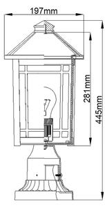 Quoizel QZ-CEDAR-POINT3-M-BK - Venkovní lampa CEDAR POINT 1xE27/60W/230V IP44