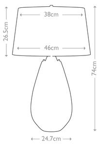Elstead LENA-TL-L-SMOKE-OWSS - LED Stolní lampa LENA 1xE27/40W/230V 74 cm bílá