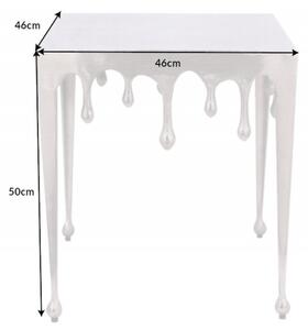 Designový odkládací stolek LIQUID LINE L 50 CM stříbrný Nábytek | Doplňkový nábytek | Odkládací stolky
