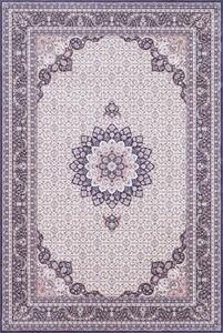 Kusový koberec vlněný Agnella Diamond Albia Alabaster Krémový Modrý Rozměr: 133x195 cm