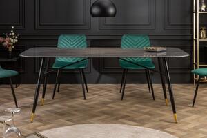Skleněný jídelní stůl PARIS 180 CM černý mramorový vzhled Nábytek | Jídelní prostory | Jídelní stoly | Všechny jídelní stoly