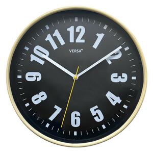 Nástěnné hodiny Versa Černý Plastické 4 x 30 x 30 cm