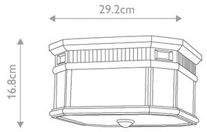 Feiss FE-COTSLN-F-BK-Venkovní stropní svítidlo COTSWOLD LANE 2xE27/60W/230V IP44