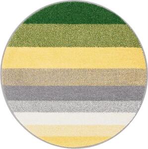 Kulatý koberec Agnella Eden Simp Zelený Vícebarevný Rozměr: průměr 100 cm