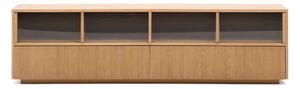 TV stolek v dekoru dubu v přírodní barvě 200x54x40 cm Helvine – Kave Home