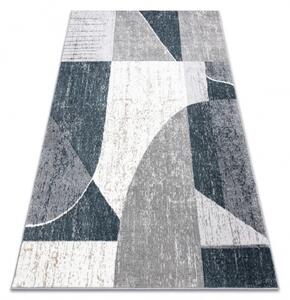Makro Abra Kusový koberec POLI 8408A Geometrický vzor bílý šedý Rozměr: 80x150 cm