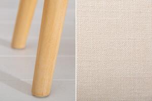 Lavice SCARLETT 90 CM béžová lněná tkanina Nábytek | Doplňkový nábytek | Pokojové lavice
