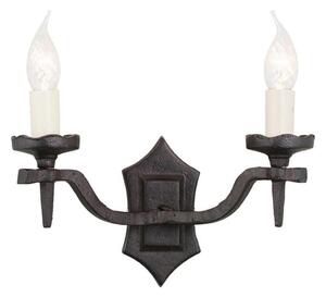 Elstead RY2B-BLACK - Nástěnné svítidlo RECTORY 2xE14/60W/230V