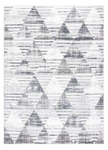 Makro Abra Kusový koberec POLI 9051A Trojúhelníky bílý šedý Rozměr: 120x170 cm