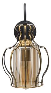Nástěnná lampa Mauro Ferretti Okram B, 19x29x31 cm, zlatá/černá