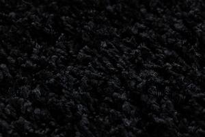 Makro Abra Kusový koberec jednobarevný SOFFI shaggy 5cm černý Rozměr: 60x100 cm