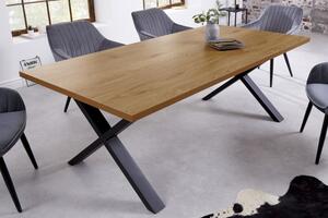 Jídelní stůl LOFT 160 CM dubový vzhled X rám Nábytek | Jídelní prostory | Jídelní stoly | Všechny jídelní stoly