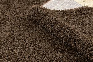 Makro Abra Kusový koberec jednobarevný SOFFI shaggy 5cm hnědý Rozměr: 80x150 cm