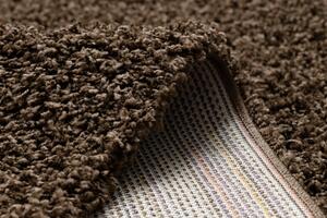 Makro Abra Kusový koberec jednobarevný SOFFI shaggy 5cm hnědý Rozměr: 80x150 cm