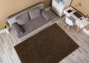 Makro Abra Kusový koberec jednobarevný SOFFI shaggy 5cm hnědý Rozměr: 60x200 cm