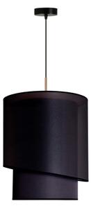 Duolla - Lustr na lanku PARIS 1xE27/15W/230V pr. 40 cm černá/zlatá